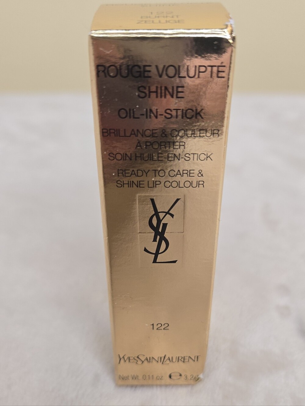 BURNT ZELLIGE 122 Yves Saint Laurent YSL Rouge Volupté Shine Oil-In-stick - Picture 4 of 8